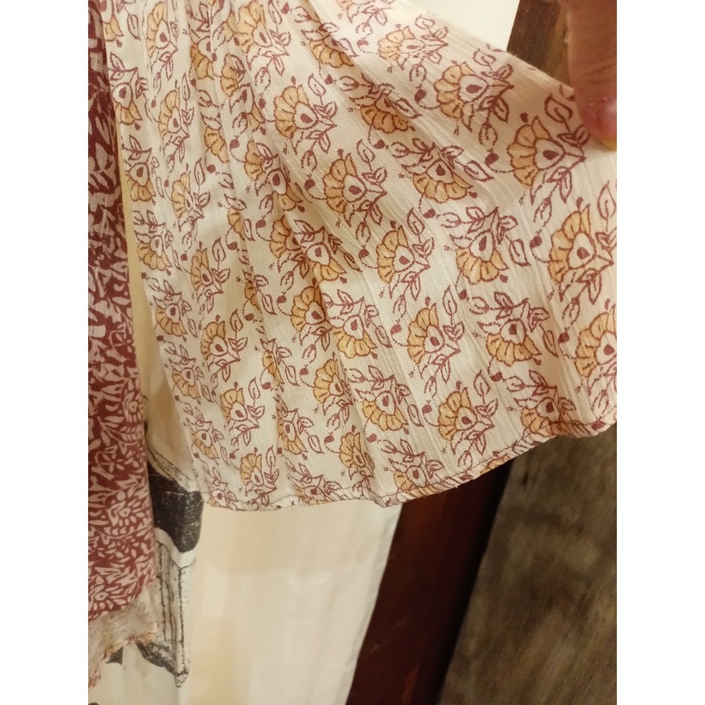 Knox Rose Womens Long Sleeve Floral Print Tunic Top Size L - Picture 4 of 6
